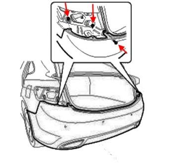 diagram of rear bumper Hyundai Grandeur (Azera) (after 2011)
